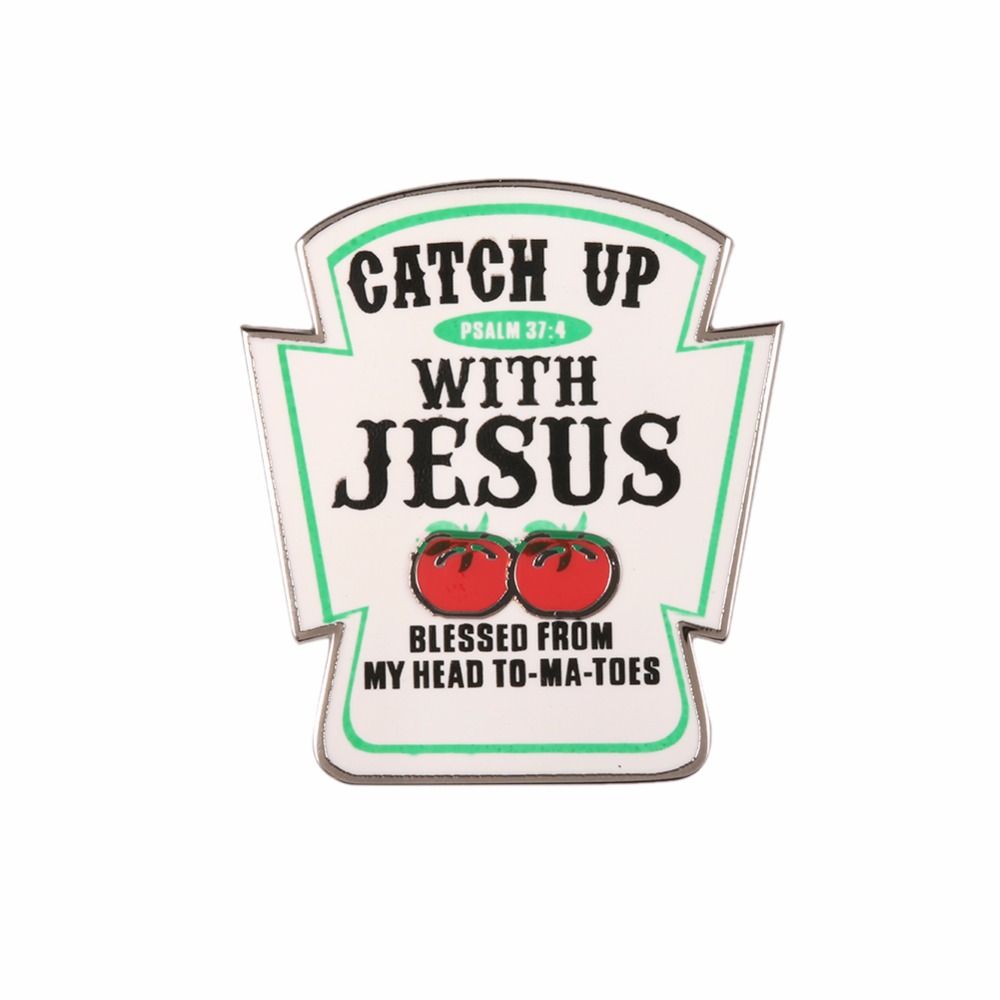 Embroidery Jesus - Przypinka do klapy Jezusa chrześcijańskiej Błogosławiona