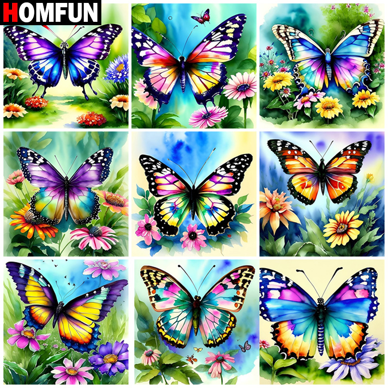 Embroidery Cross Stitch Patterns - HOMFUN diamentowe malowanie pełne kwadratowe/okrągłe diamentowe