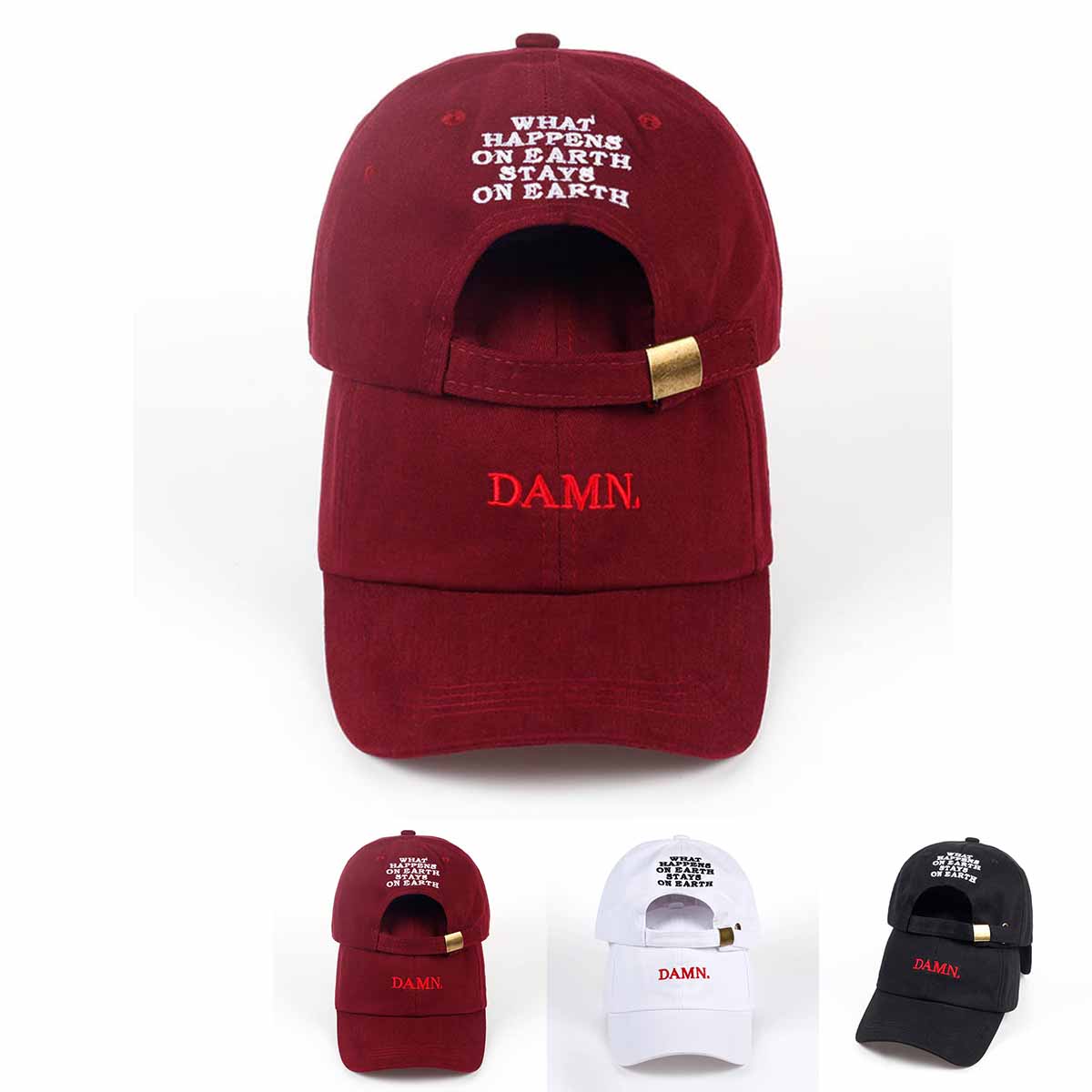 Embroidery Font - Unisex DAMN Letter Embroidery Baseball Caps