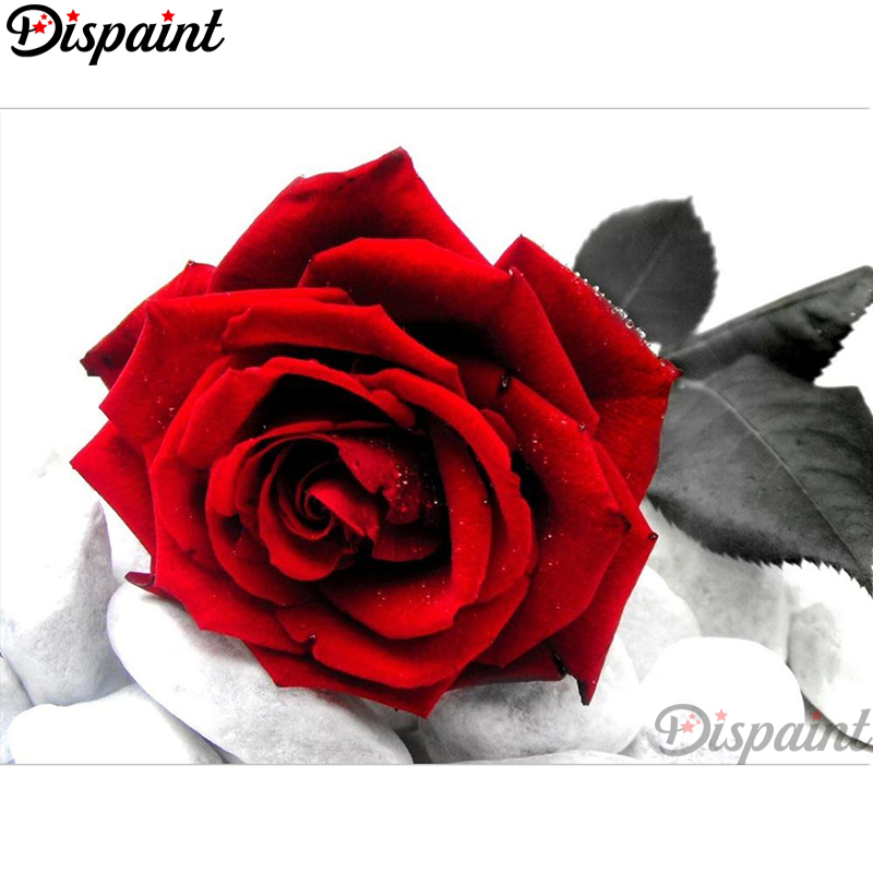 Embroidery Rose Stitch - Diamentowa mozaika 5D DIY z pełnymi/okrągłymi