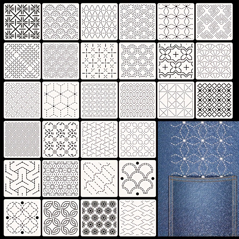 Embroidery Free Pattern - 30 szt. Szablonów do haftu DIY,