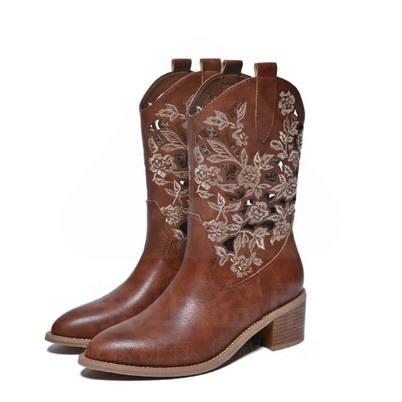 Embroidery Design - Retro Damskie Buty Wykwintne Kowbojki z