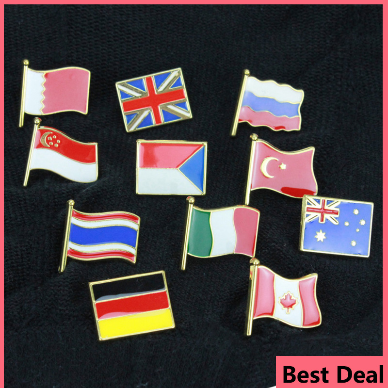 Embroidery Australia - 2024 Nowe flagi narodowe PIN Emaliowana