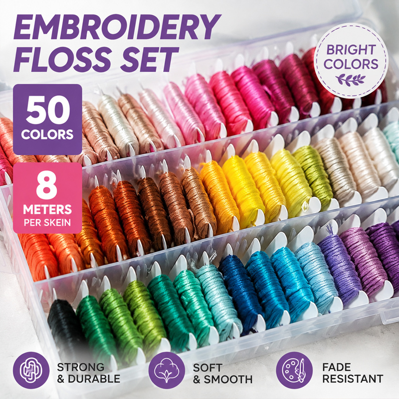 Embroidery Stitches - Zestaw nici do haftu ze 100%