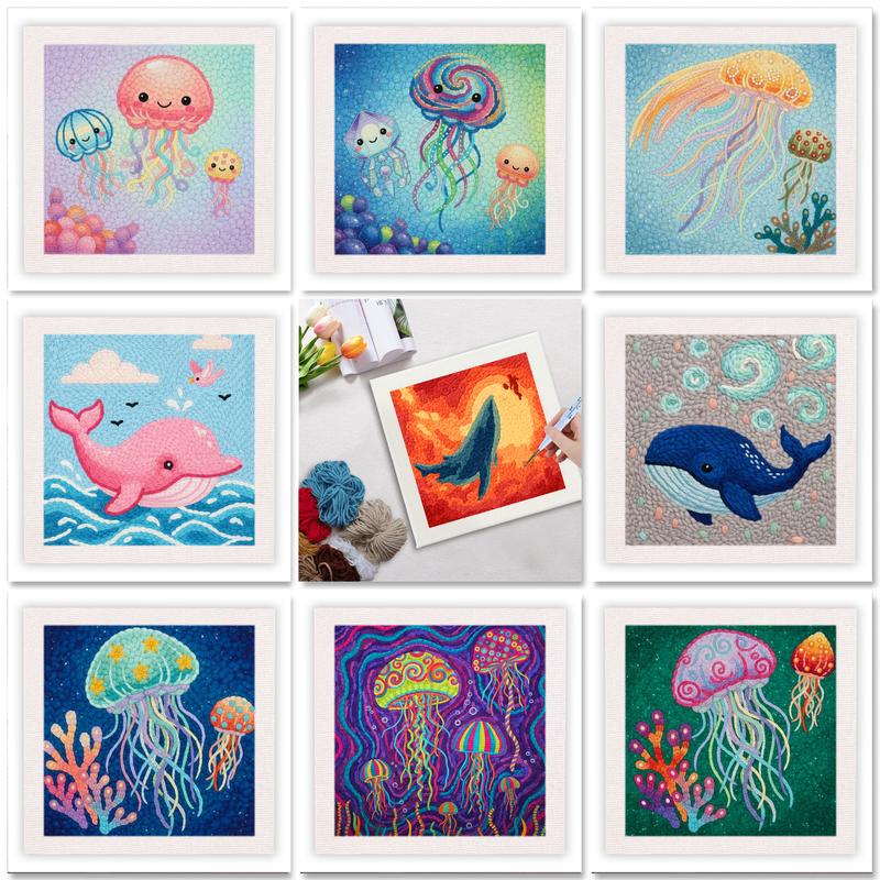 Embroidery Whale - GATYZTORY Zestaw do Punch Needle z