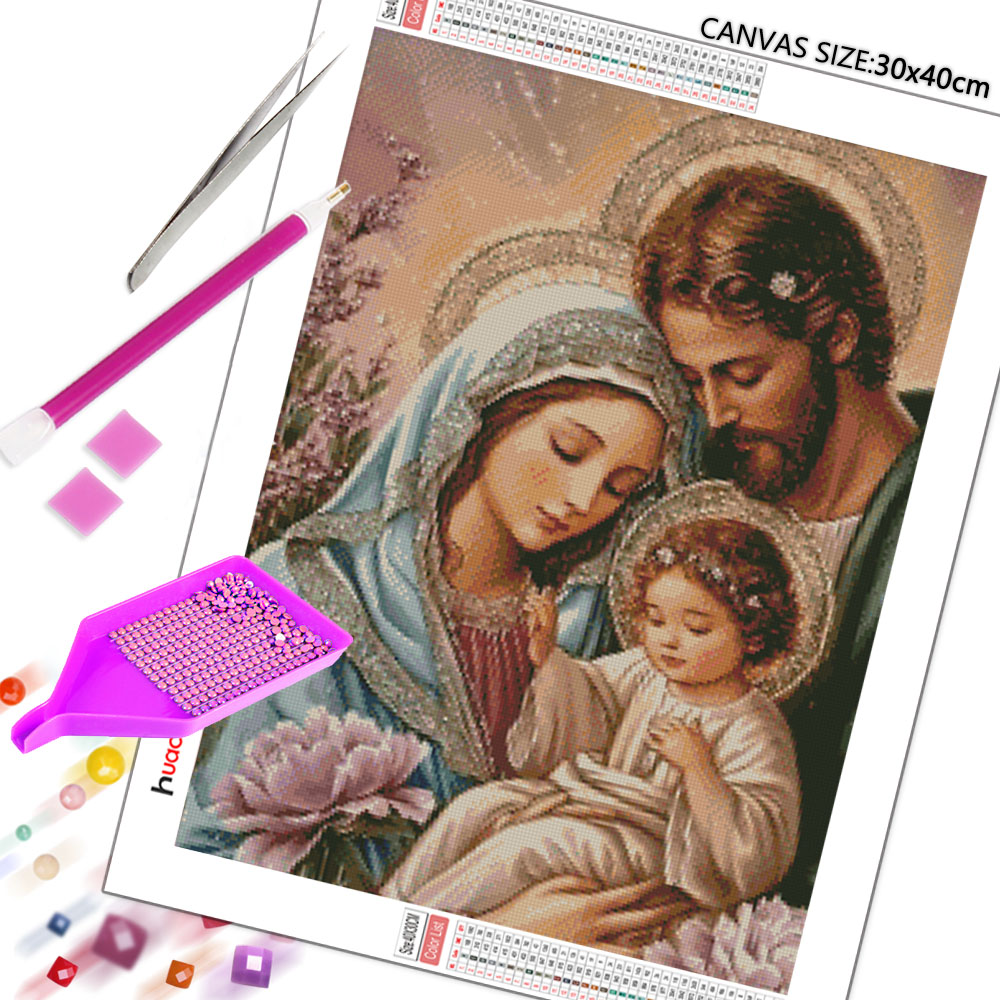 Obraz diamentowy 5D bez ramy,  – Embroidery Jesus recenzja i cena