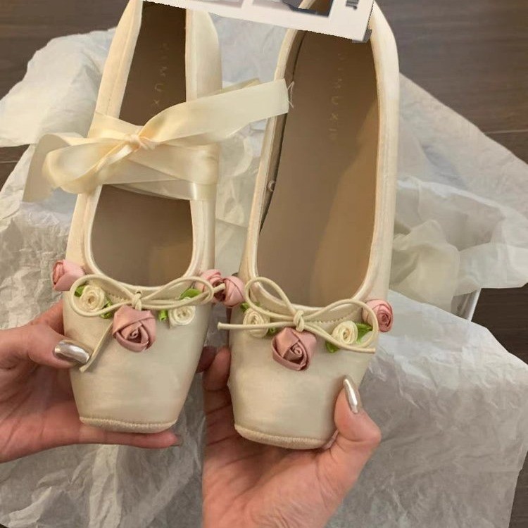 Damskie baleriny z kokardą, bu – Embroidery Design recenzja i cena
