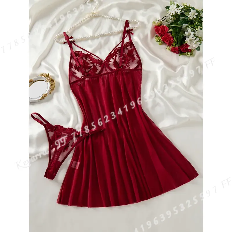 Wino-czerwona damska koszula n – Embroidery Design recenzja i cena