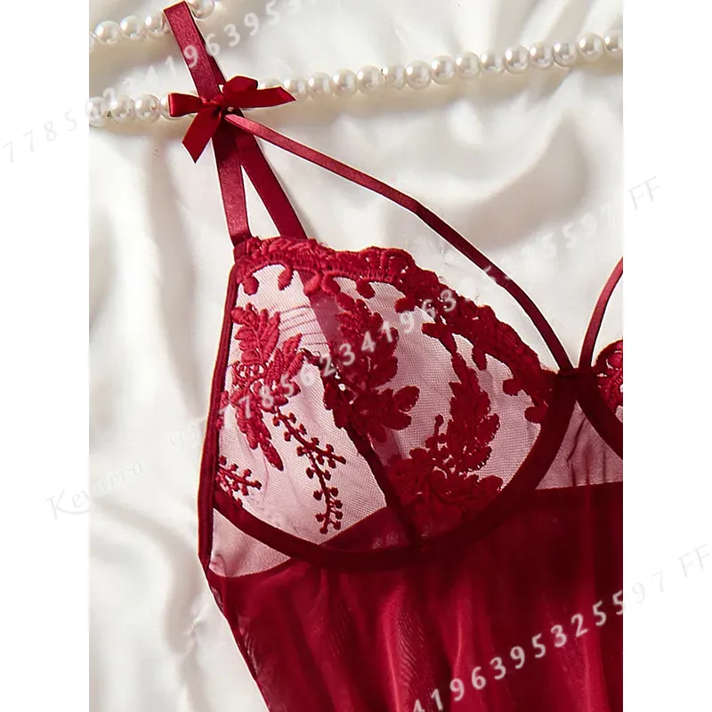 Wino-czerwona damska koszula n – Embroidery Design recenzja i cena