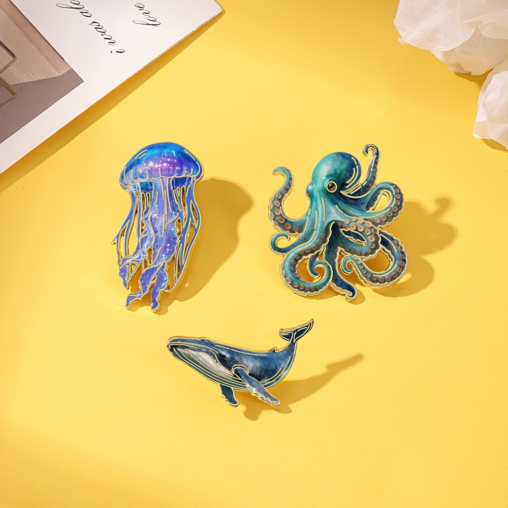 Przypinka emaliowana z meduzą, – Embroidery Whale recenzja i cena