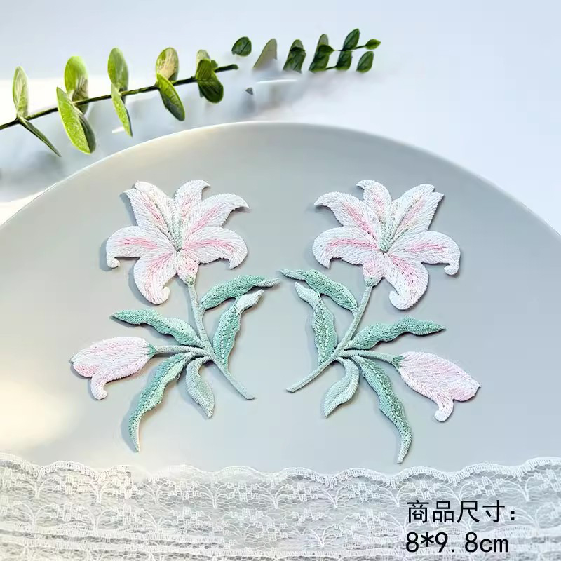2 pary dekoracyjnych naszywek  – Embroidery Design 3D recenzja i cena