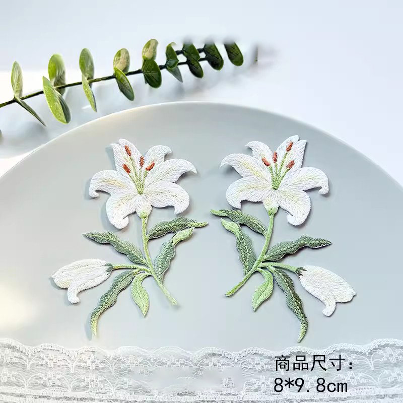 2 pary dekoracyjnych naszywek  – Embroidery Design 3D recenzja i cena