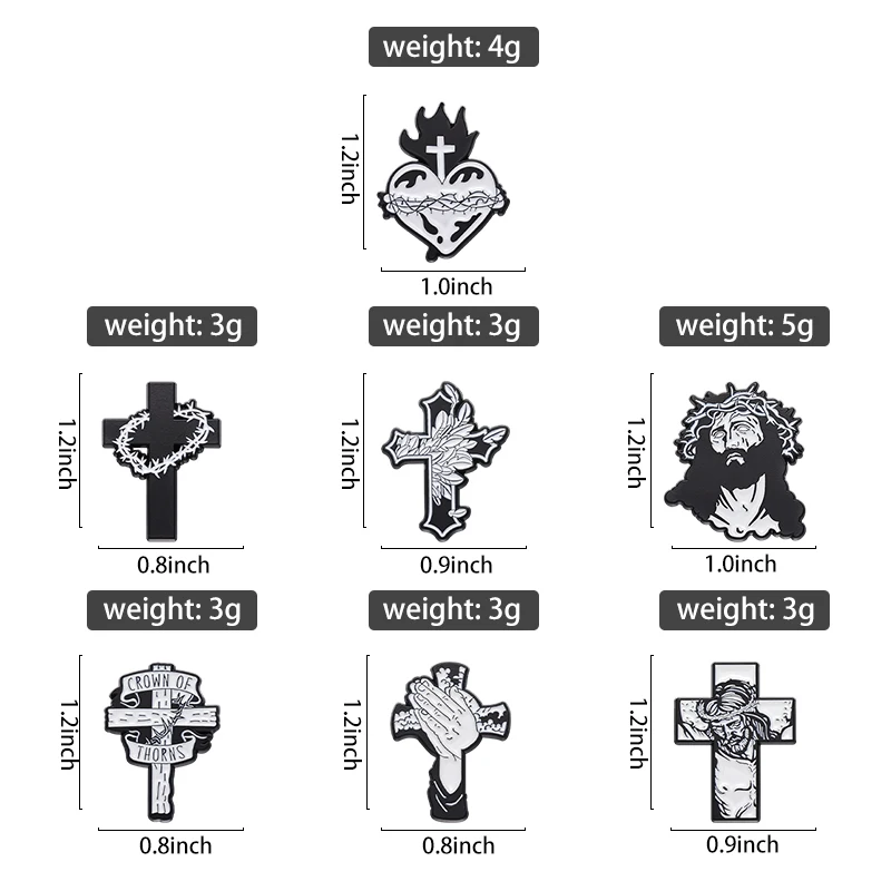 Jezus Krzyż Punk Broszka Gothi – Embroidery Jesus recenzja i cena