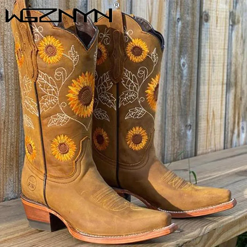 Damskie botki w kolorze kawowy – Embroidery Design recenzja i cena