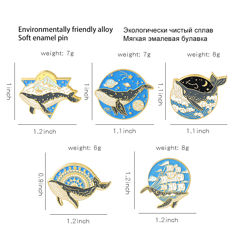 Ocean Animal Emaliowane szpilk – Embroidery Whale recenzja i cena