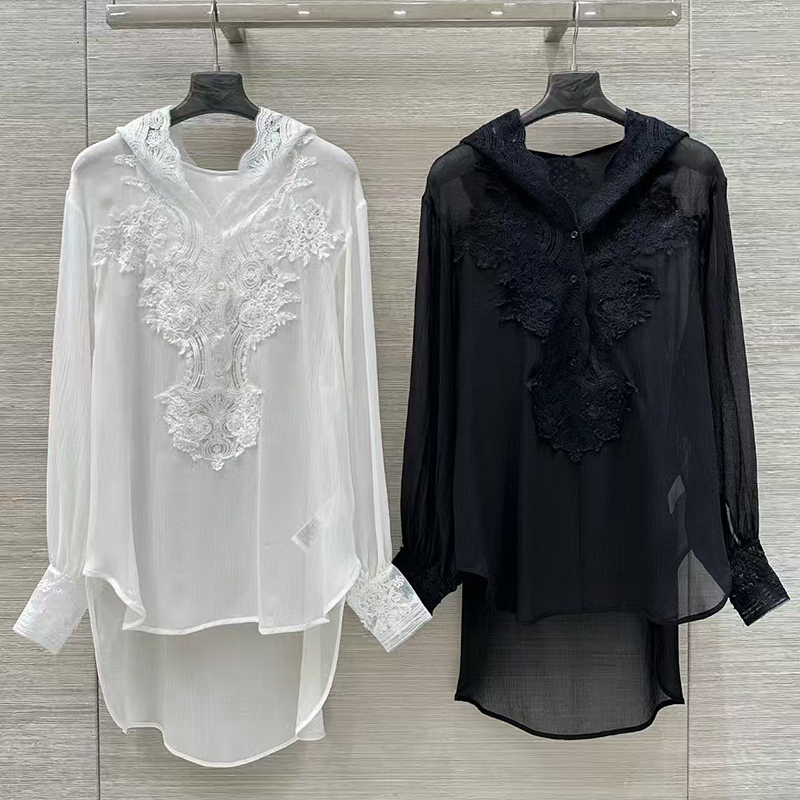 Damska bluzka jedwabna z koron – Embroidery Water recenzja i cena
