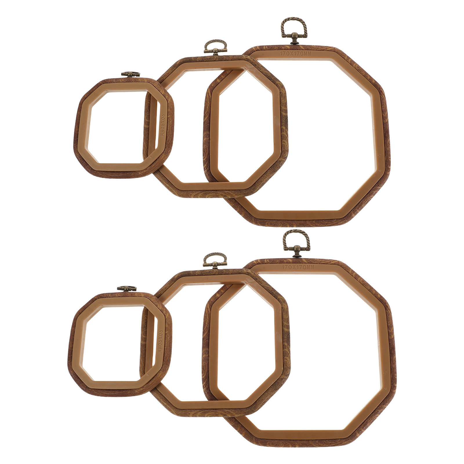 6 szt. ośmiokątnych tamborków  – Embroidery Ring Sizes recenzja i cena