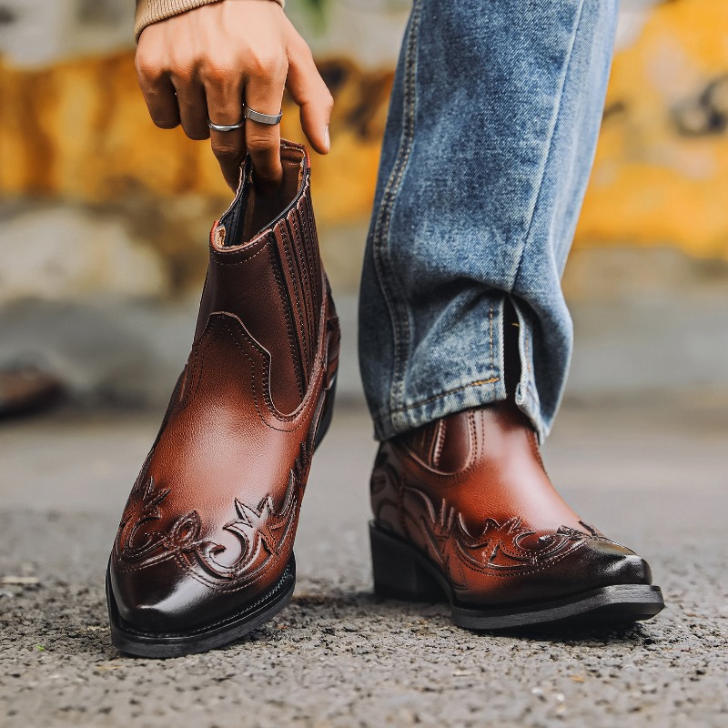 Męskie kowbojskie buty western – Embroidery Design recenzja i cena