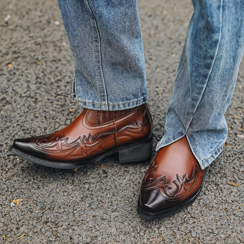 Męskie kowbojskie buty western – Embroidery Design recenzja i cena
