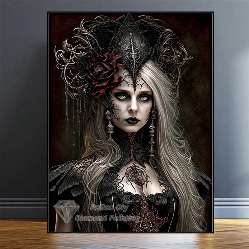 Gotycka halloweenowa królowa c – Embroidery Rose Stitch recenzja i cena