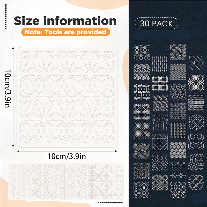 30 szt. Szablonów do haftu DIY – Embroidery Free Pattern recenzja i cena