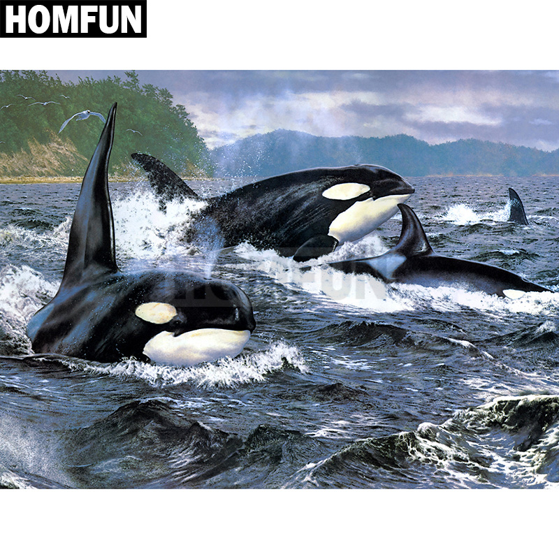 HOMFUN pełne kwadratowe/okrągł – Embroidery Whale recenzja i cena
