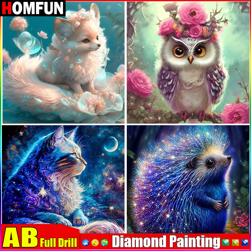 HOMFUN AB pełny haft diamentow – Embroidery Cross Stitch Patterns recenzja i cena