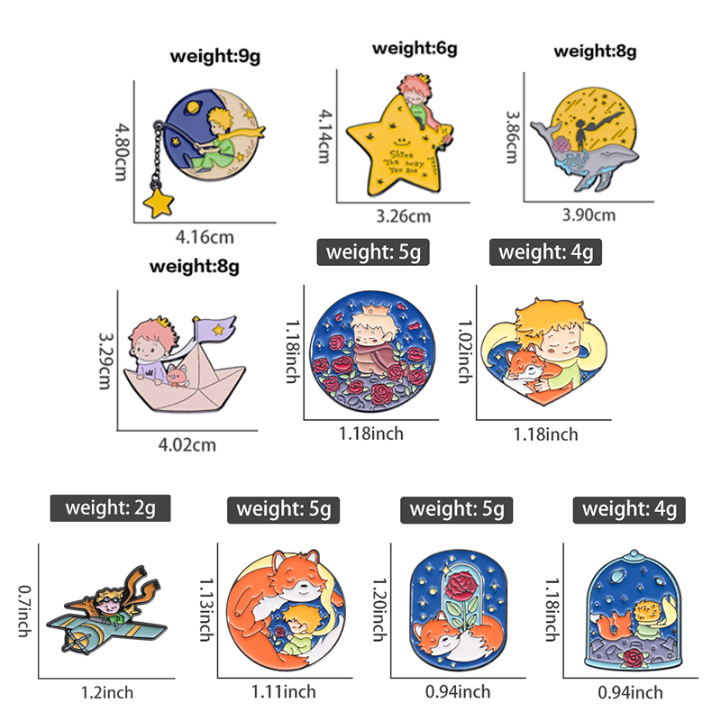 Cartoon Boy Fox Rose Enamel Pi – Embroidery Whale recenzja i cena